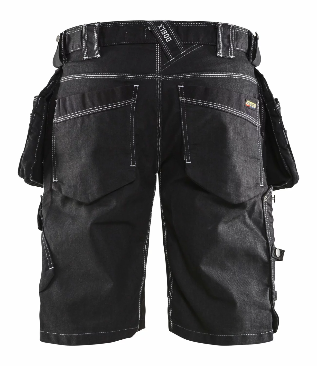 Blåkläder X1900 Werkbroek kort Denim Stretch 1992 - zwart - maat 50 (M)