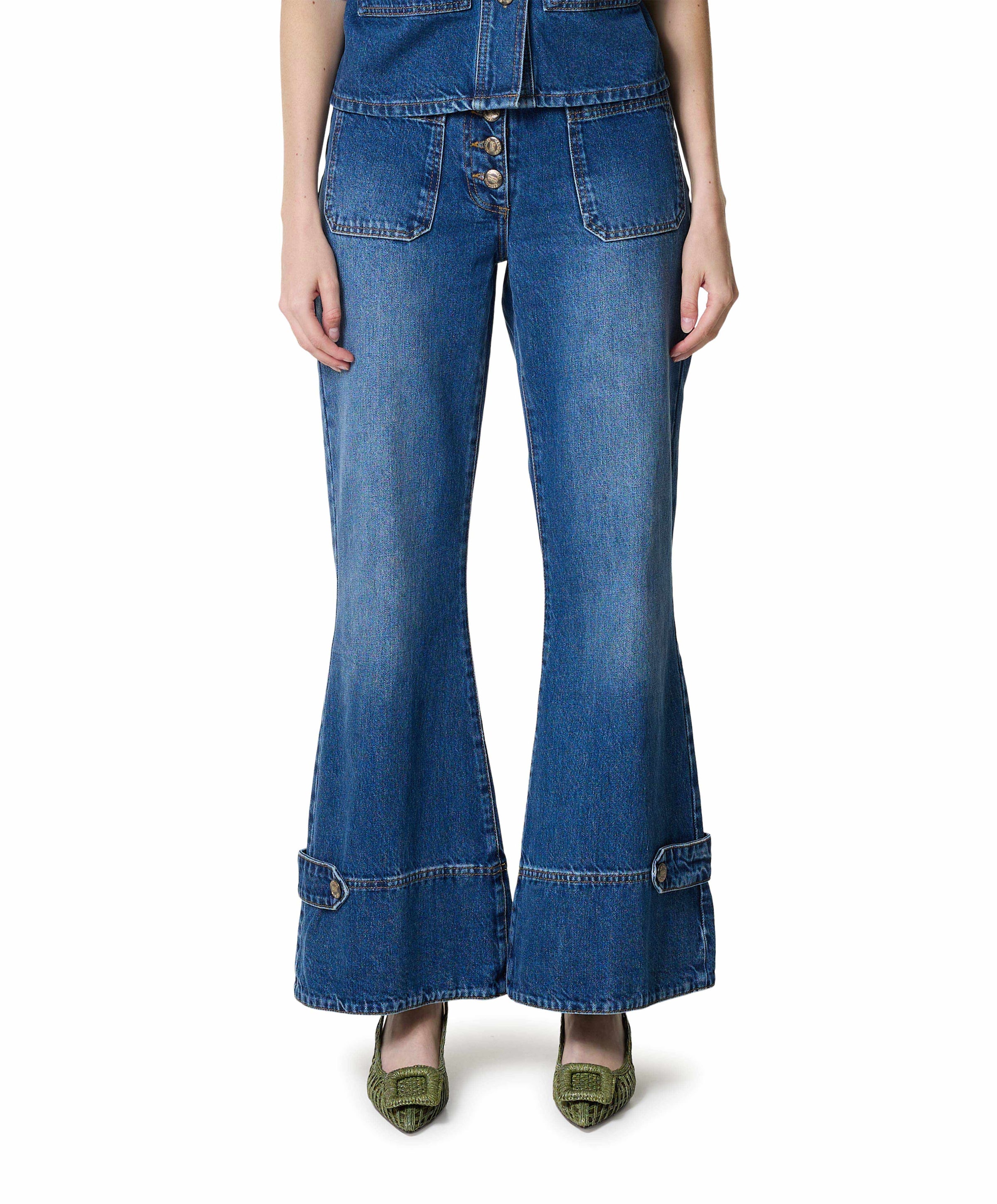 FARM Rio Porcelain Birds dames jeans blauw
