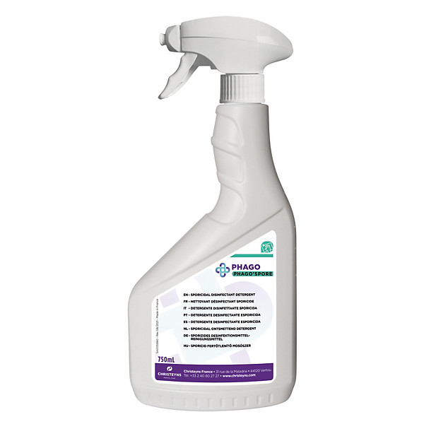 Nettoyant désinfectant sporicide Phago’Spore sols et surfaces 750 ml