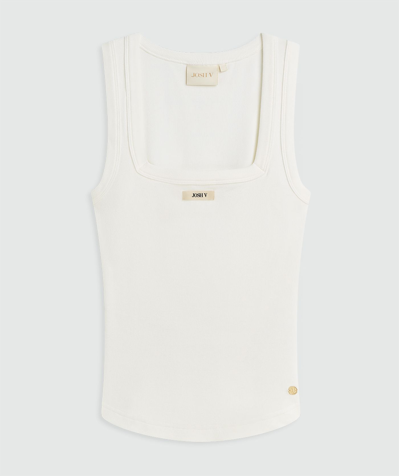 JV-DIEDA slim fitted top met logo - off white