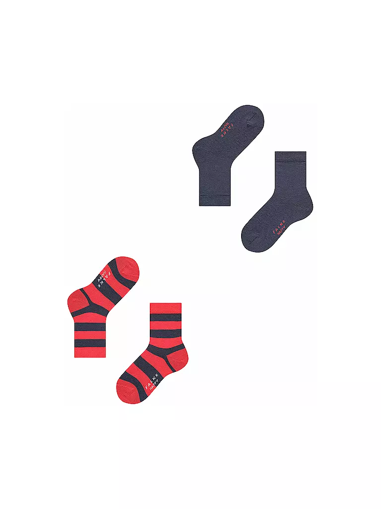 FALKE Kinder Socken Happy Stripe 2er Pkg marine blau