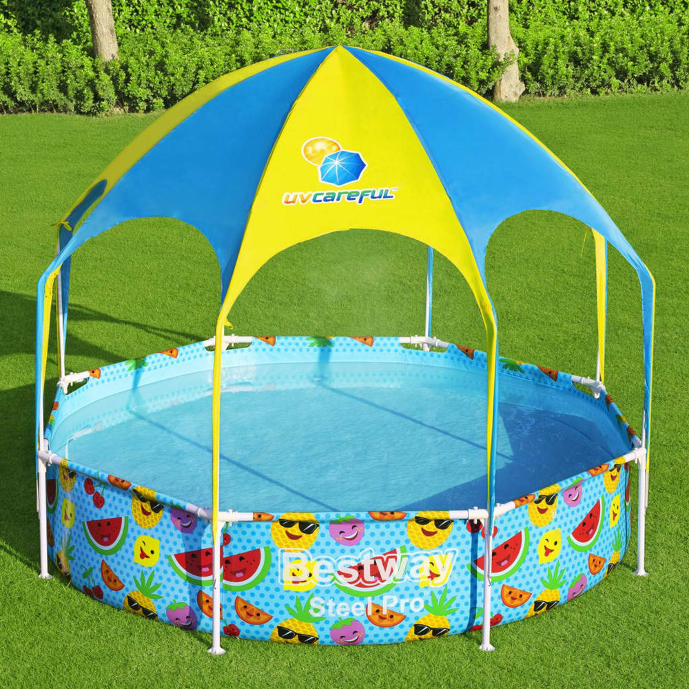 Piscine hors sol pour enfants pro uv careful acier 244x51 cm