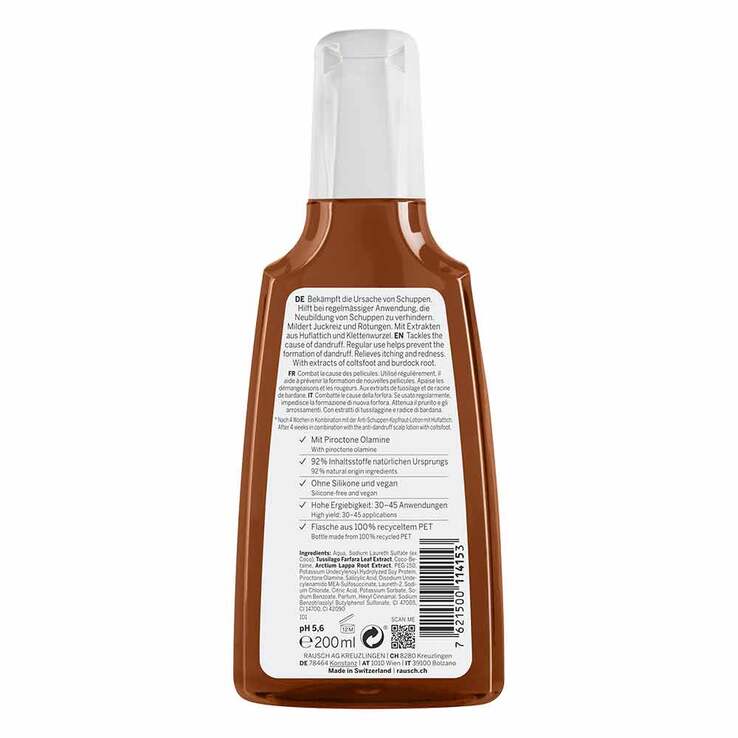 Rausch Anti-Schuppen-Shampoo mit Huflattich, 200 ml