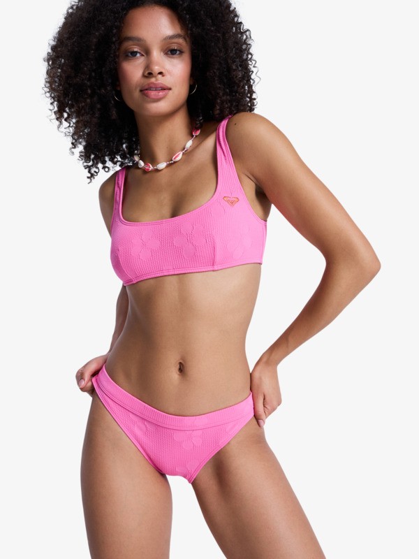 Roxy Paradise Moderate Bas de bikini classique Rose Femme