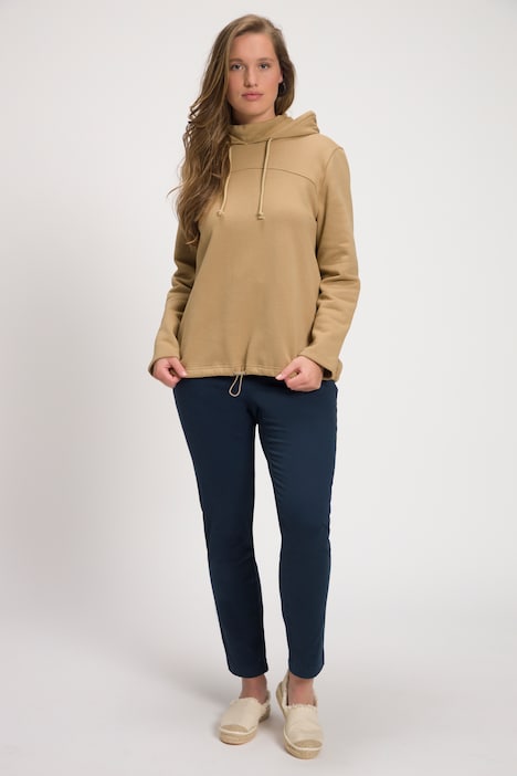 Sweatshirt, Stehkragen, Kapuze, Langarm, Biobaumwolle