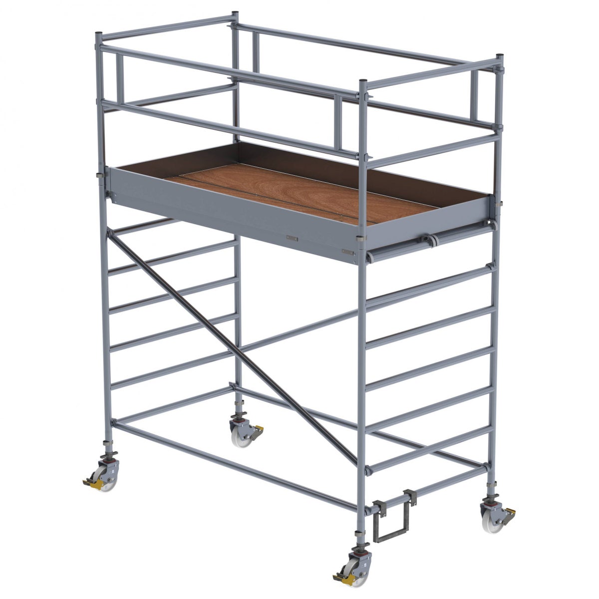 Munk rolsteiger met dubbel platform 1,35x2,45m platform, 4,35m werkhoogte