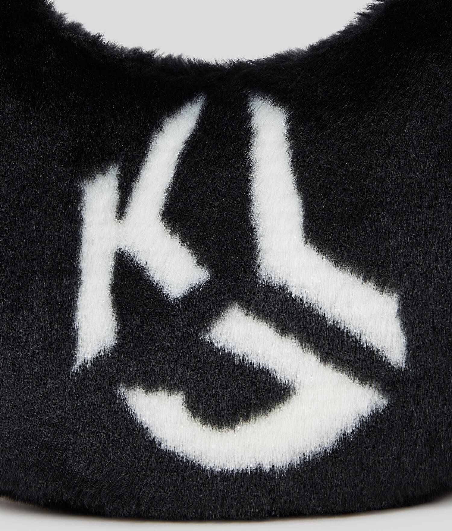 SAC PORTÉ ÉPAULE DEMI-LUNE EN FAUSSE FOURRURE KLJ