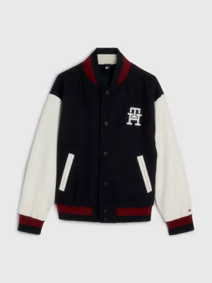 Jaqueta Bomber Universitária TH Monogram