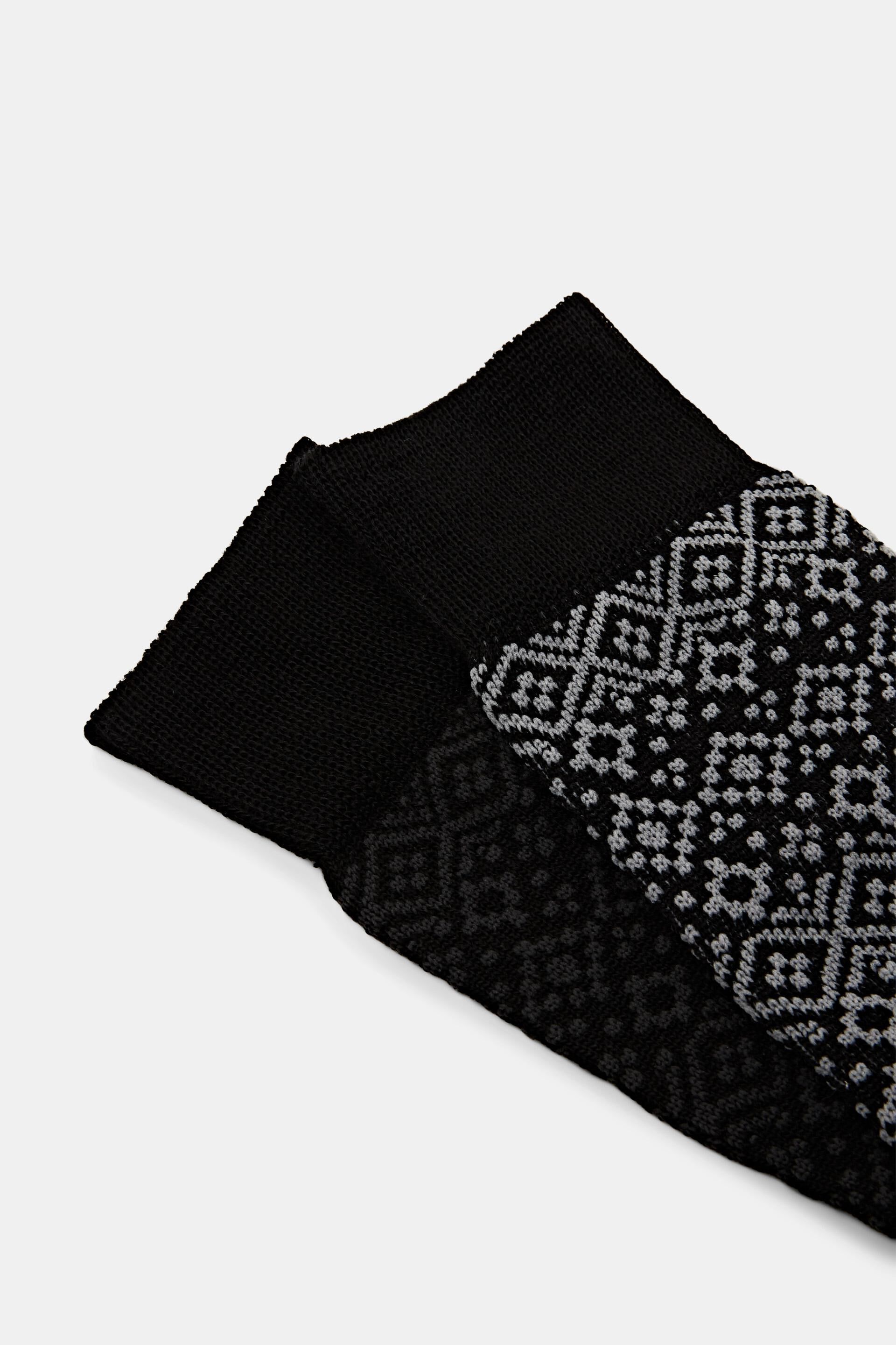 Lot de 2 paires de chaussettes en laine mélangée ornées d’un motif norvégien