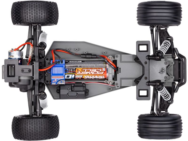 Traxxas Stadium Truck Rustler HD 2WD Orange, RTR, 1:10 2WD-Heckantrieb Truck mit Titan 12-Turn Brushed 550 Motor