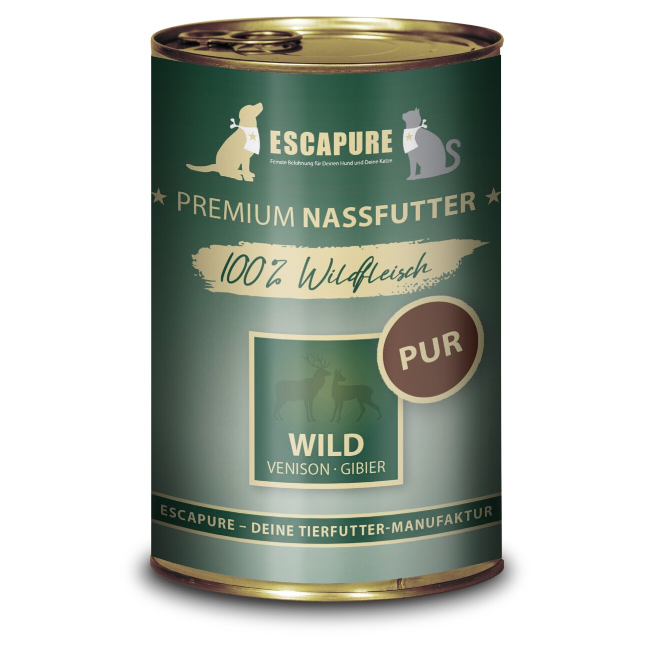 ESCAPURE Nassfutter Pur Adult Wild 6x400 g