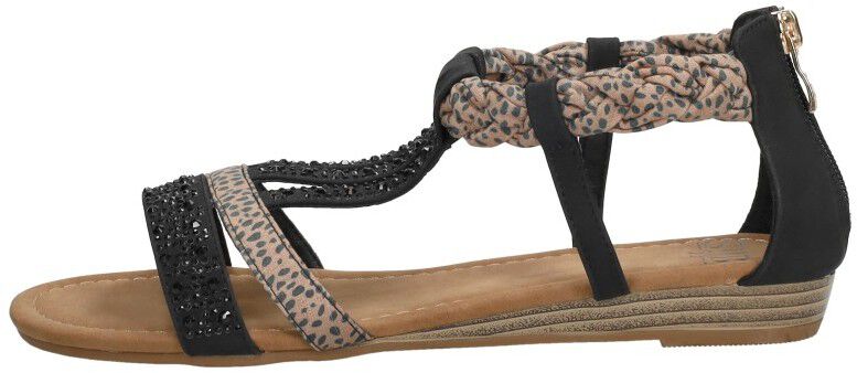 Sub55 Sandalen Plat zwart