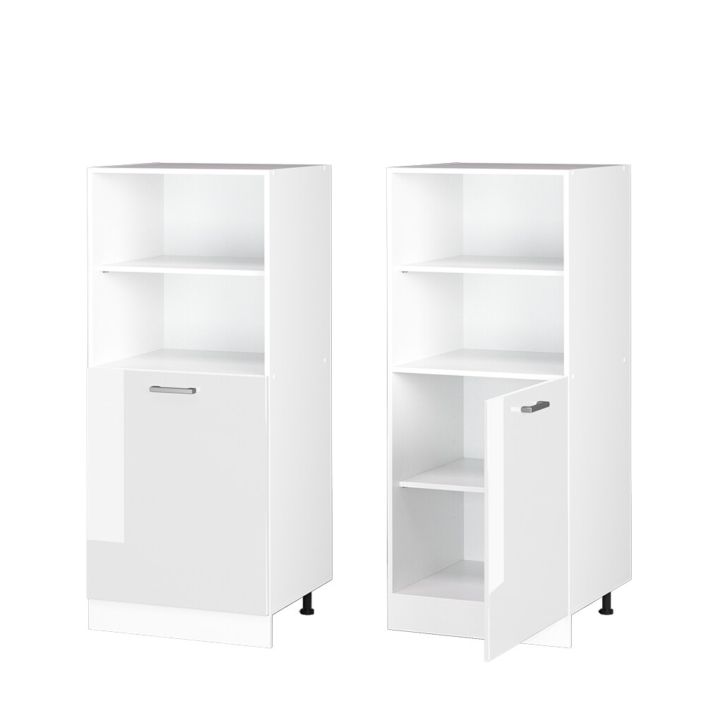 Vicco Backofenumbauschrank Küchenschrank Küchenzeile R-Line 60 cm Weiß kleine Tür Hochglanz