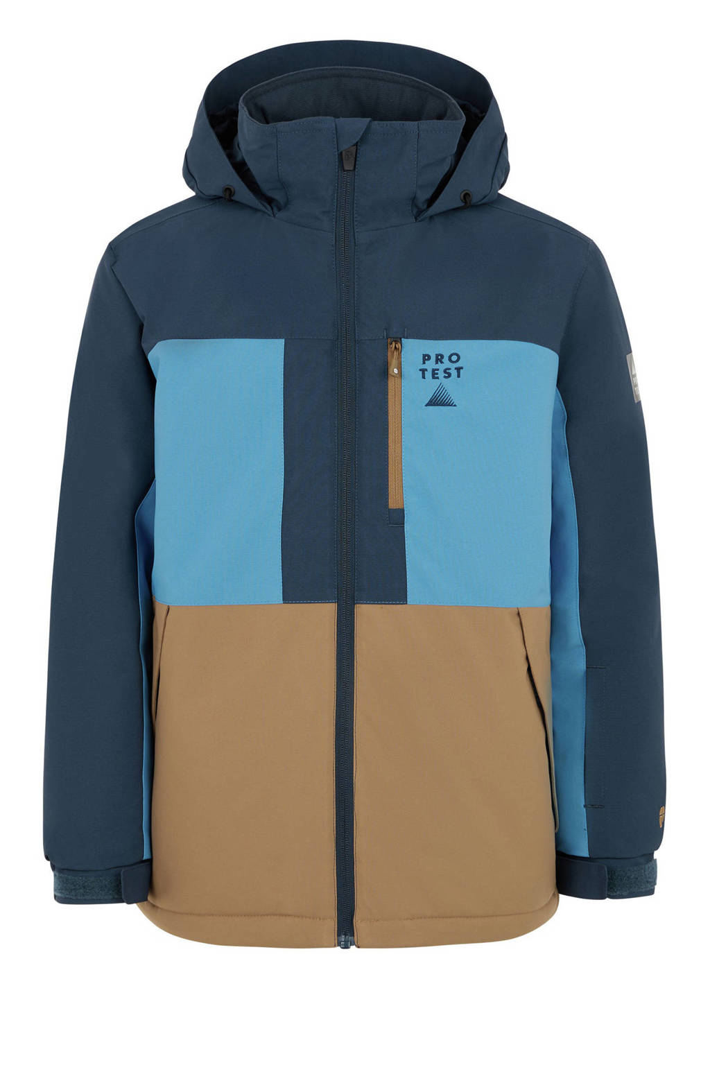 Protest ski-jack RTBUZZERD JR donkerblauw/aqua/camel