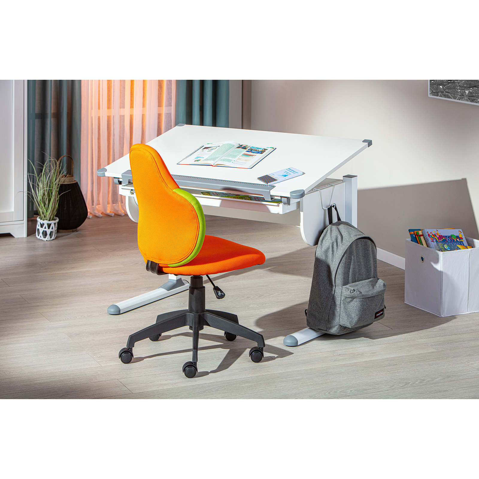 Kinderstuhl JESSI - orange-grün - höhenverstellbar