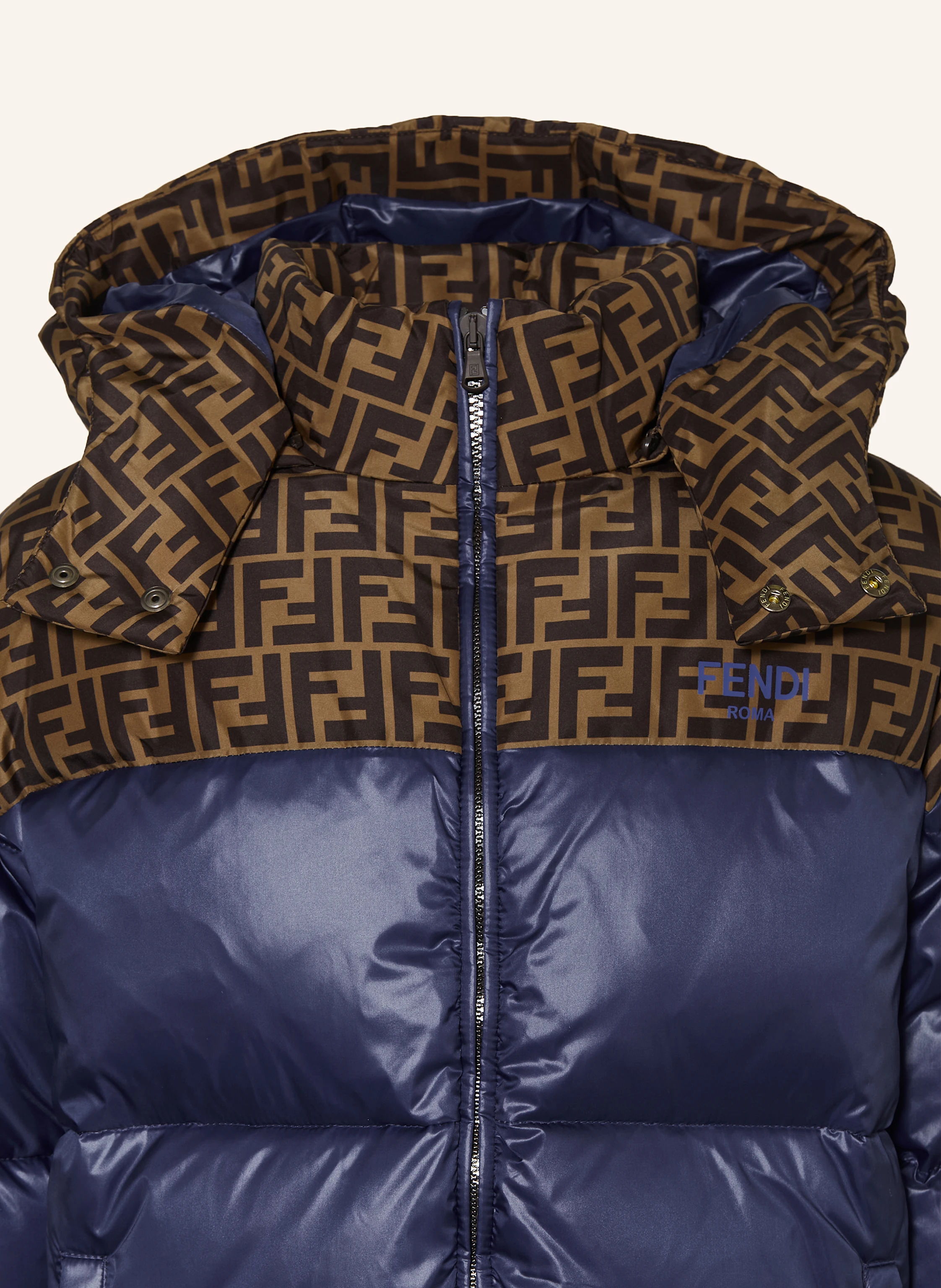 FENDI Daunenjacke mit abnehmbarer Kapuze