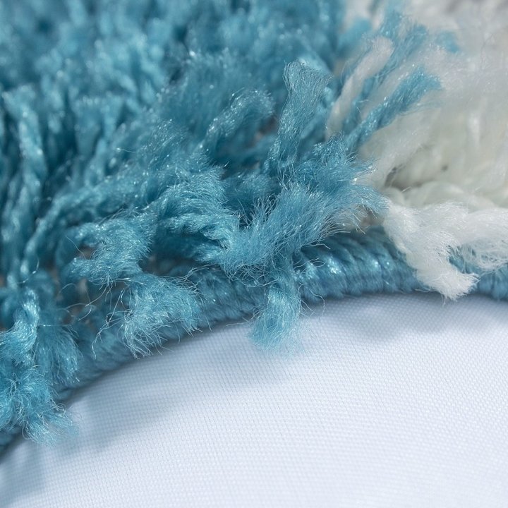 Hoogpolige loper - Cube Turquoise
