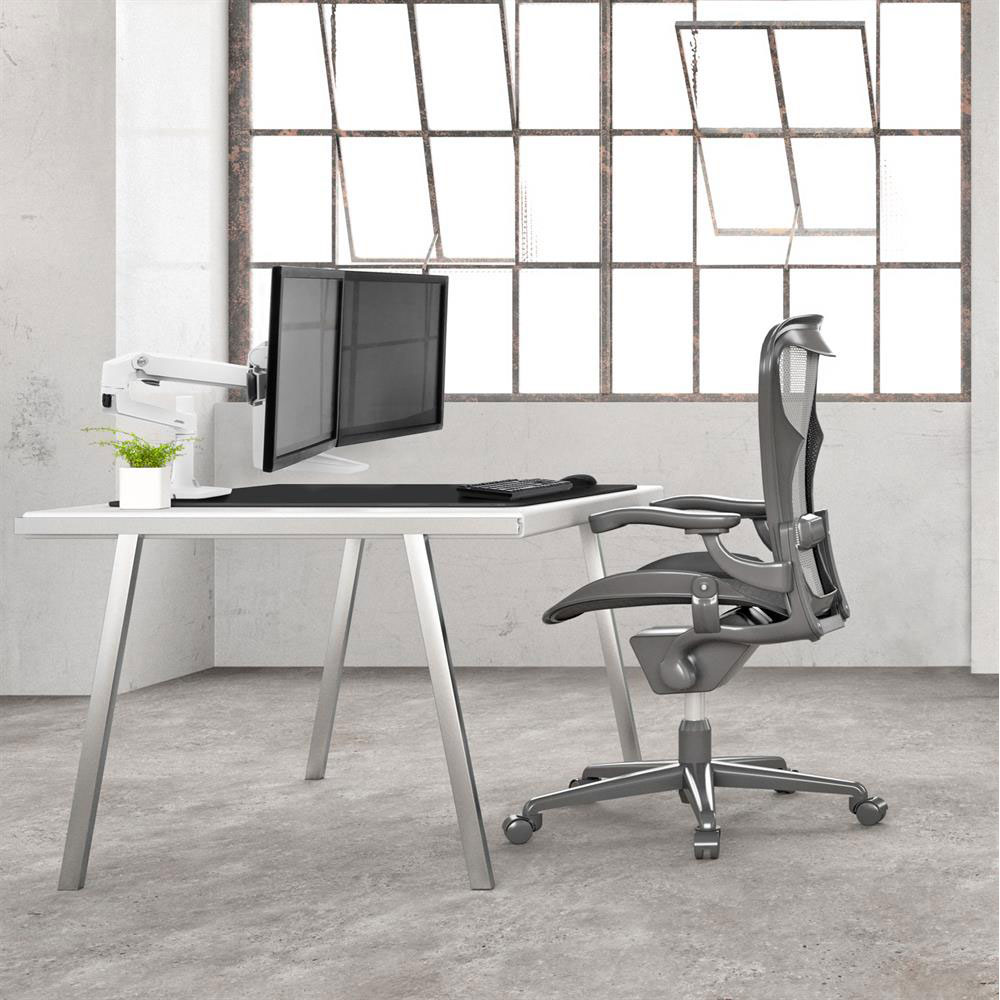 Ergotron Bras LX Dual Direct bi-écrans Blanc