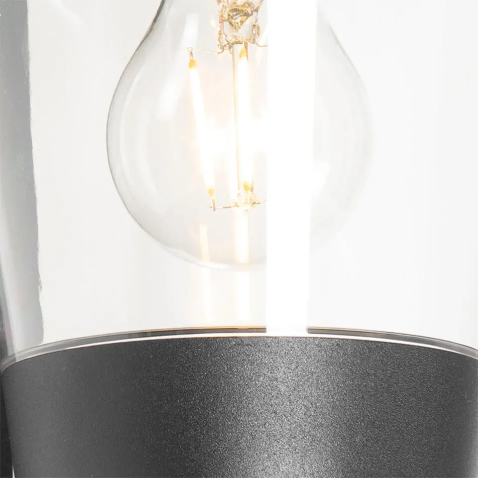 Qazqa buitenlampen met sensor joren zwart e27