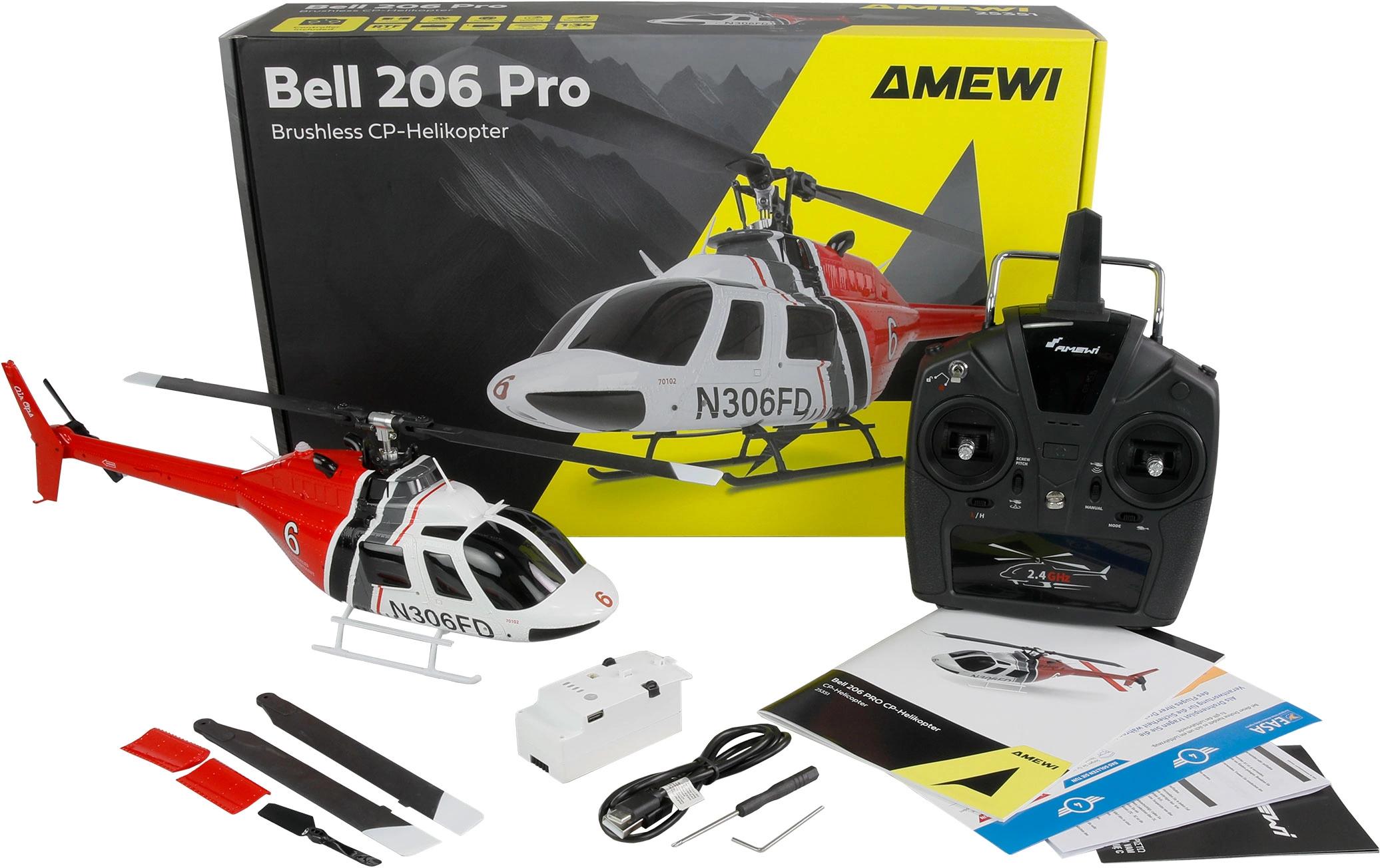 Helikopter Bell 206 Pro 6G RTF<br>Brushless CP-Helikopter