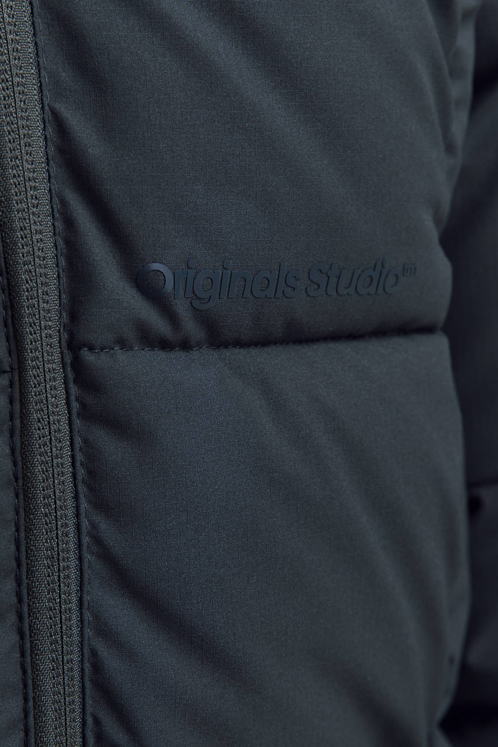 JACK & JONES gewatteerde winterjas JORVESTERBRO diep donkergroen