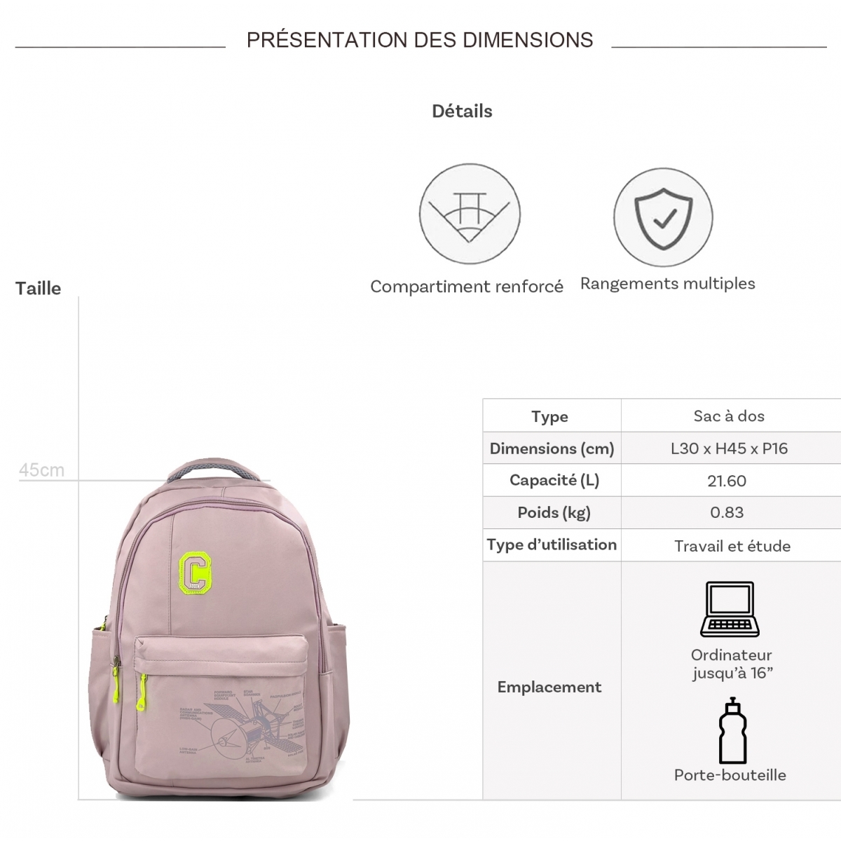 Les Sacs de K'rlot Sac à dos porte-ordinateur les sacs de K'rlot 16