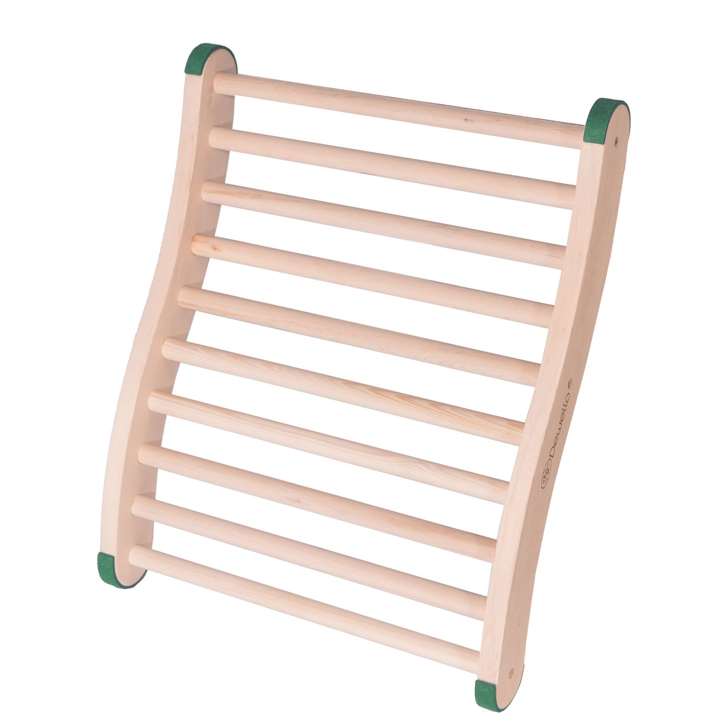 Dewello® Sauna Rückenlehne Rückenstütze aus Hemlock-Holz, ergonomisch geformt, Anti-Rutsch Enden, Holz Lehne Saunazubehör