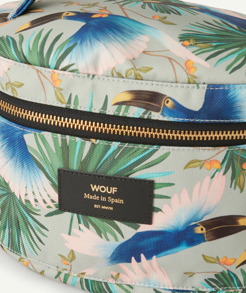 WOUFTROUSSE IMPRIMÉE TROPICAL OISEAUX 23x15x15 CM