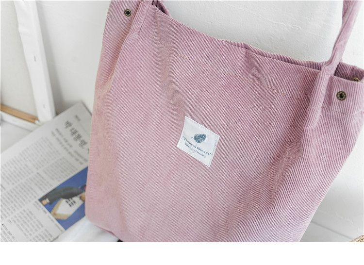 TangTangBags - Geappliceerde corduroy draagtas