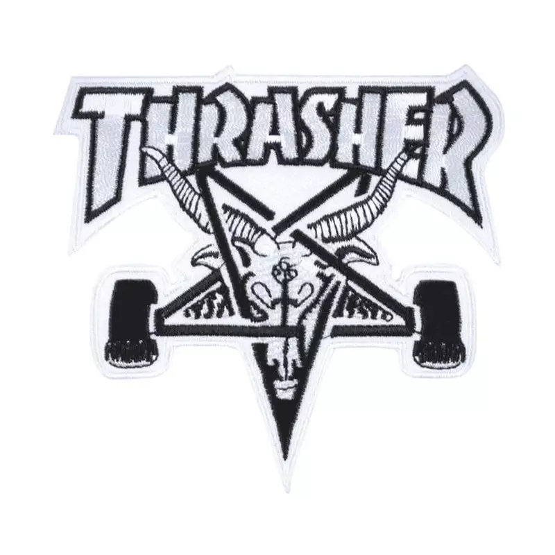 Promotion THRASHER patch logo skate goat black white