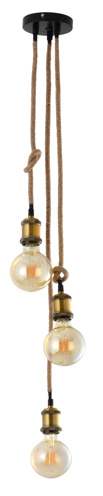 Pendelleuchte - messing - 85 cm hoch
