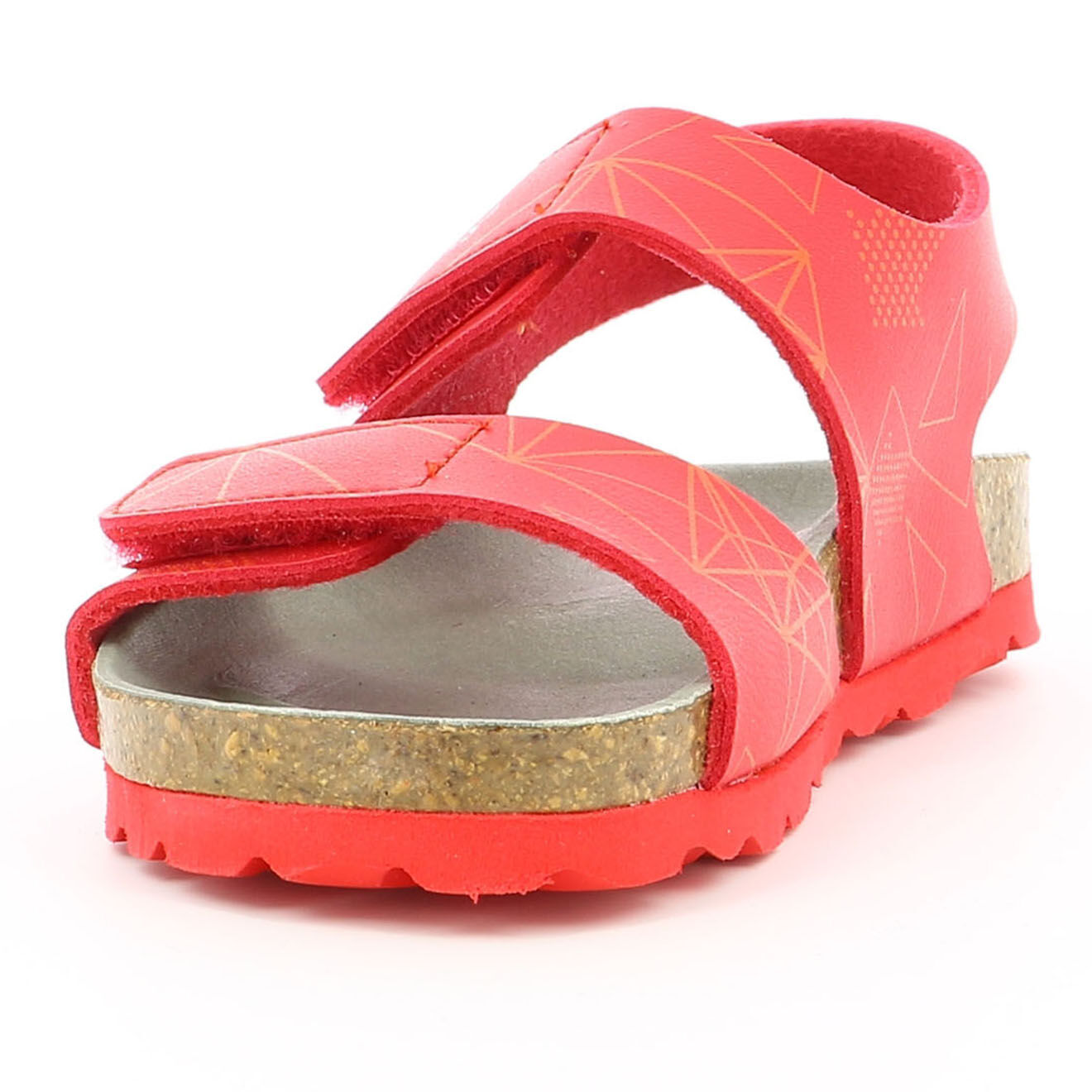 Kickers Sandales en Cuir Summerkro rouges