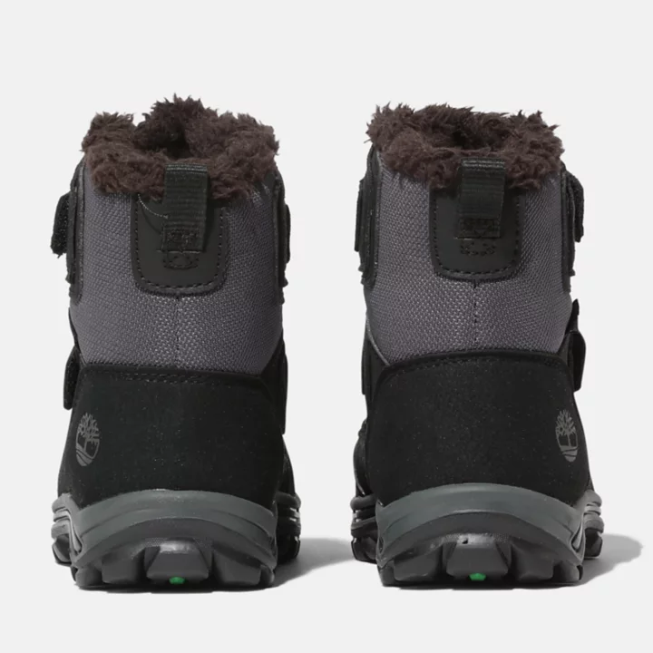 Bota de inverno impermeável Chillberg para criança pequena, na cor preta.