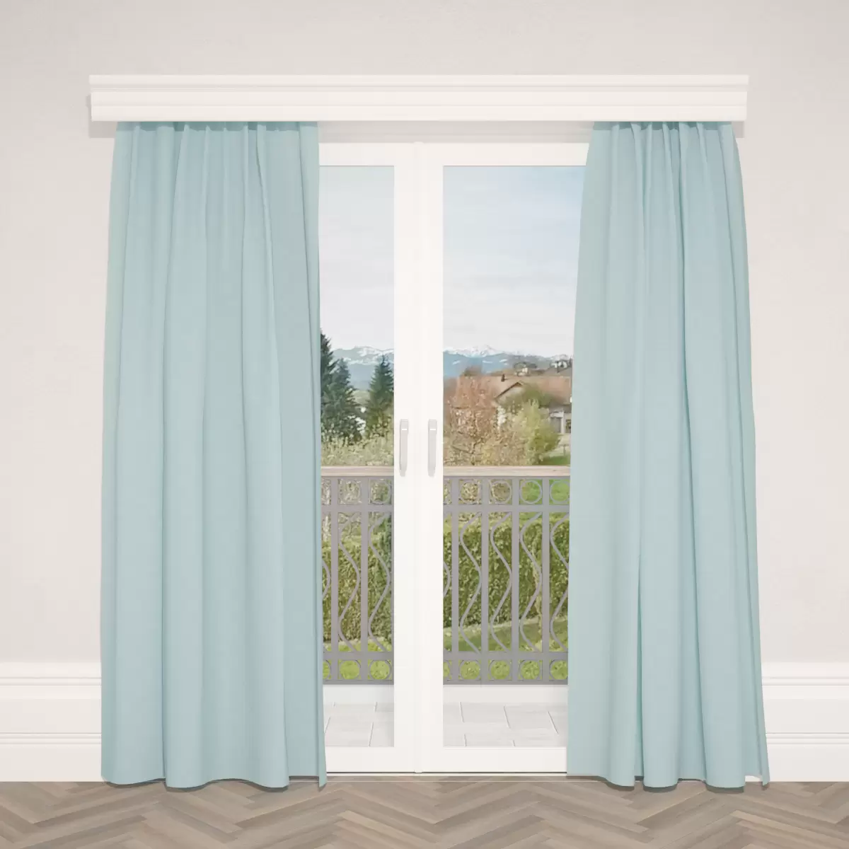 Verdunkelungsvorhang Satin Hellblau