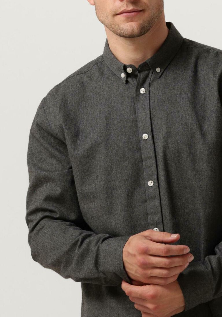 ANERKJENDT antraciet anerkjendt casual overhemd akkonrad melange shirt