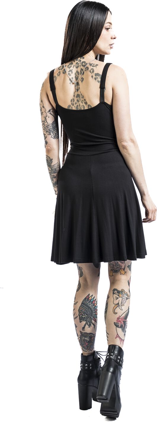 Short Dress With Lacing and Straps | Gothicana by EMP Robe mi-longue