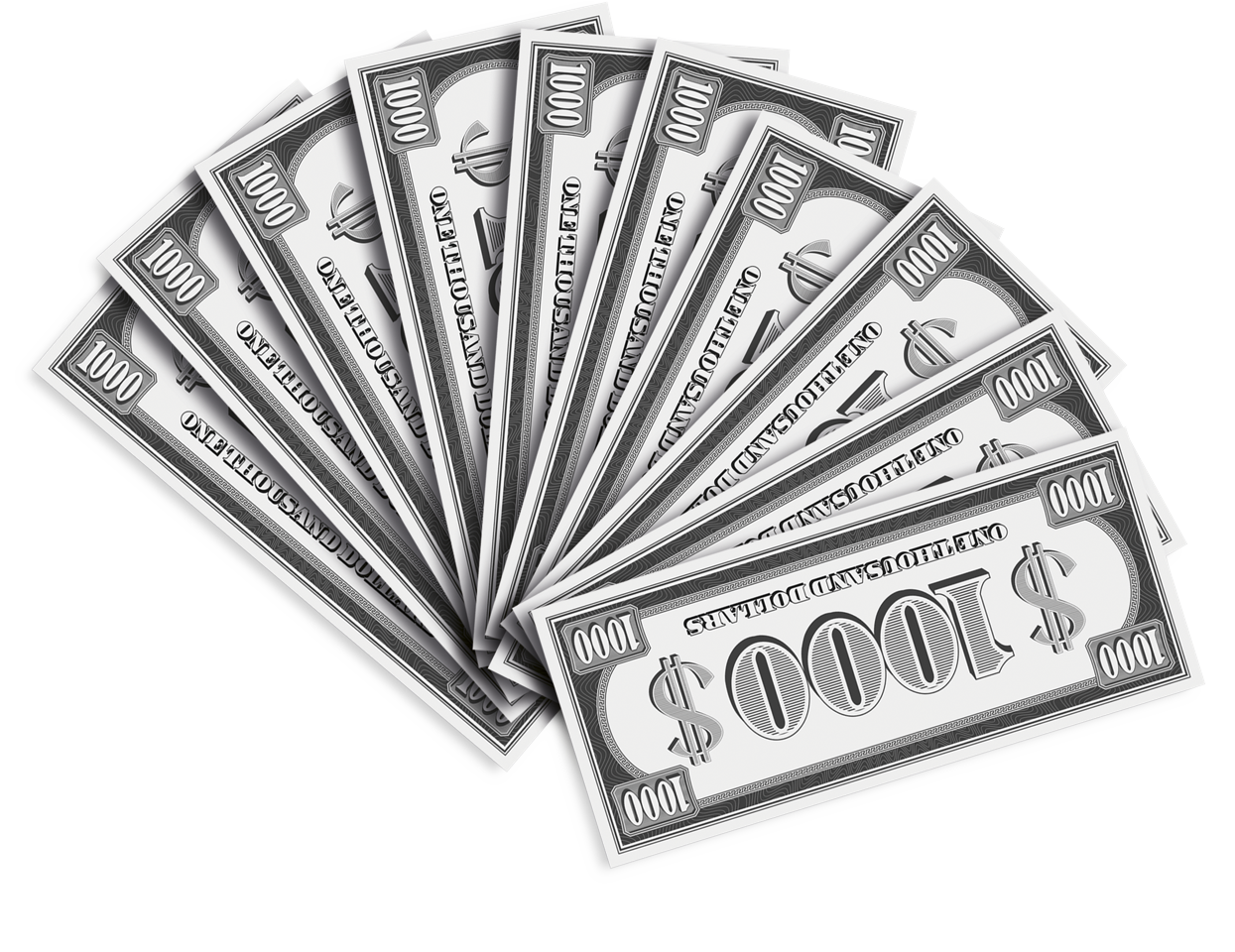 Pocket Money - Pengepistol inkl. Papirpenge 100 stk.