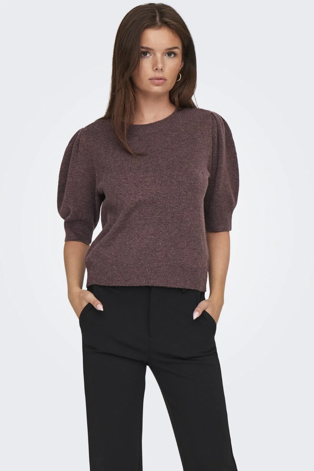 Only Onlrica Life 2/4 Pullover Knt 15318551 4702863 rose brown w melange