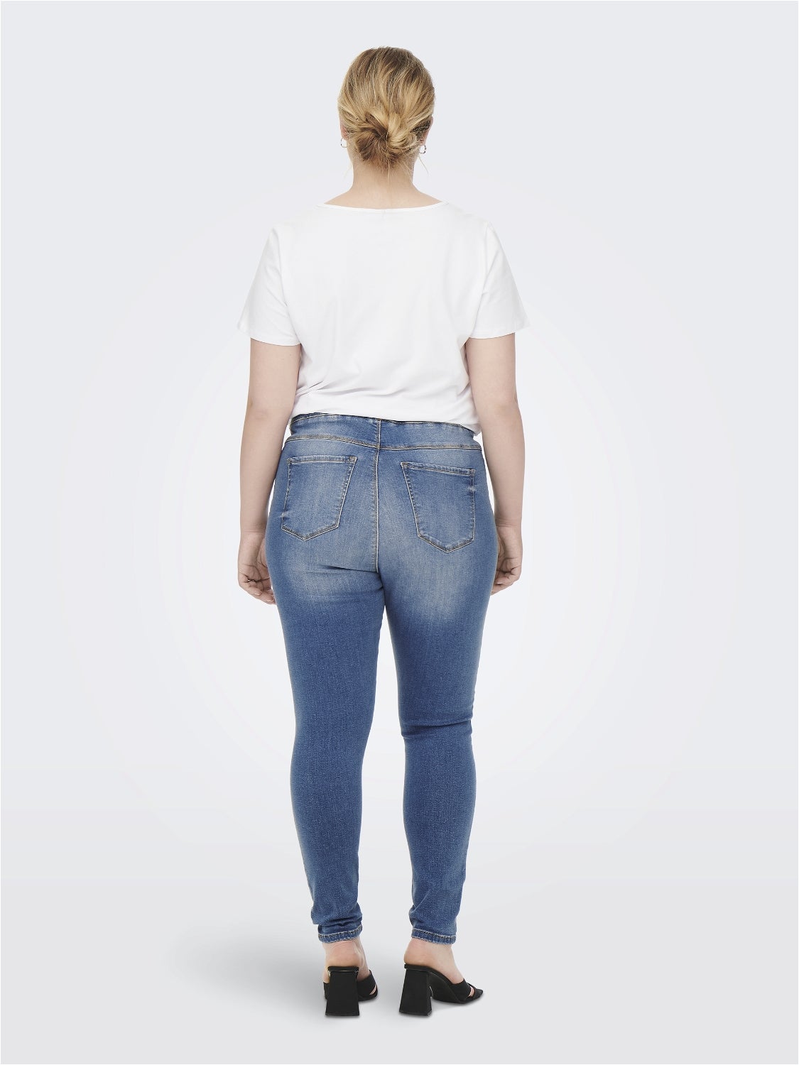CARLAOLA Hohe Taille Jeggings Jeans Light Blue Denim