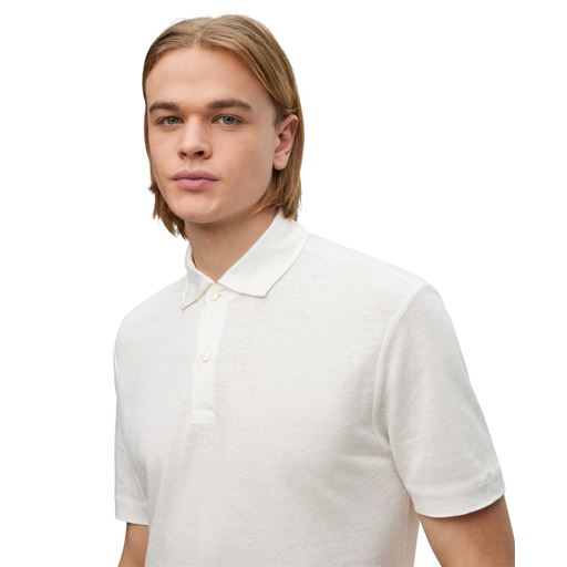 Boss Black Press Polo T-shirt, Hvid, M