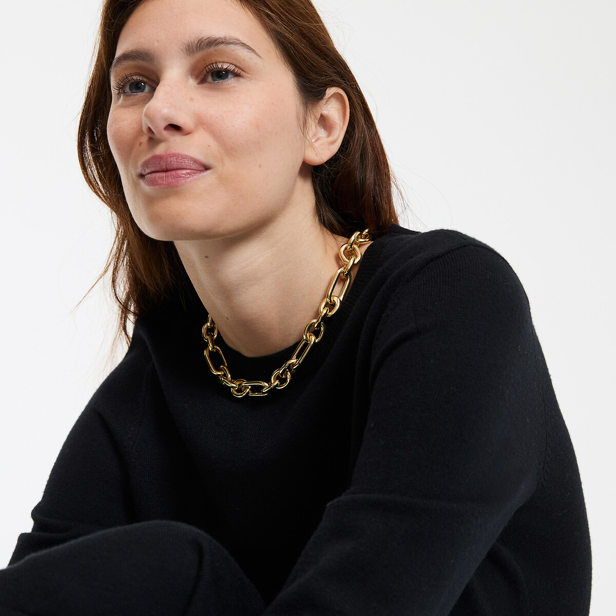 COLEÇÕES LA REDOUTE<br>Vestido longo de malha, mangas compridas