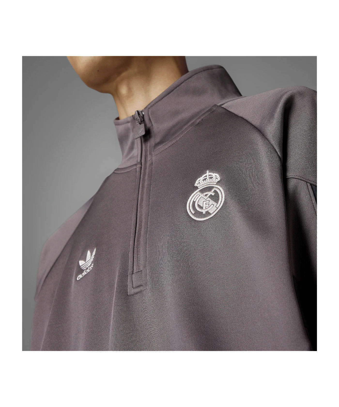 adidas Originals Real Madrid HalfZip Sweatshirt Braun