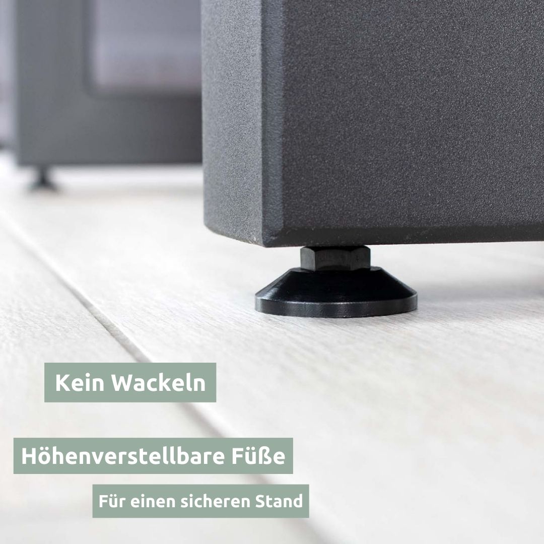 holz4home® Doppel-Dreieck Tischgestell Metall schwarz – 1 Paar (2 Stück)