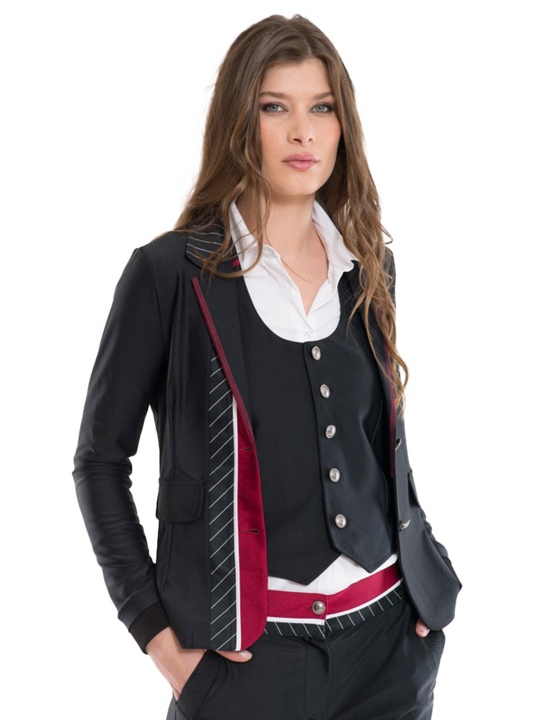 HBT DANDY LIKE - SHIRLEY BLAZER COURT PRINT TENNIS NOIR