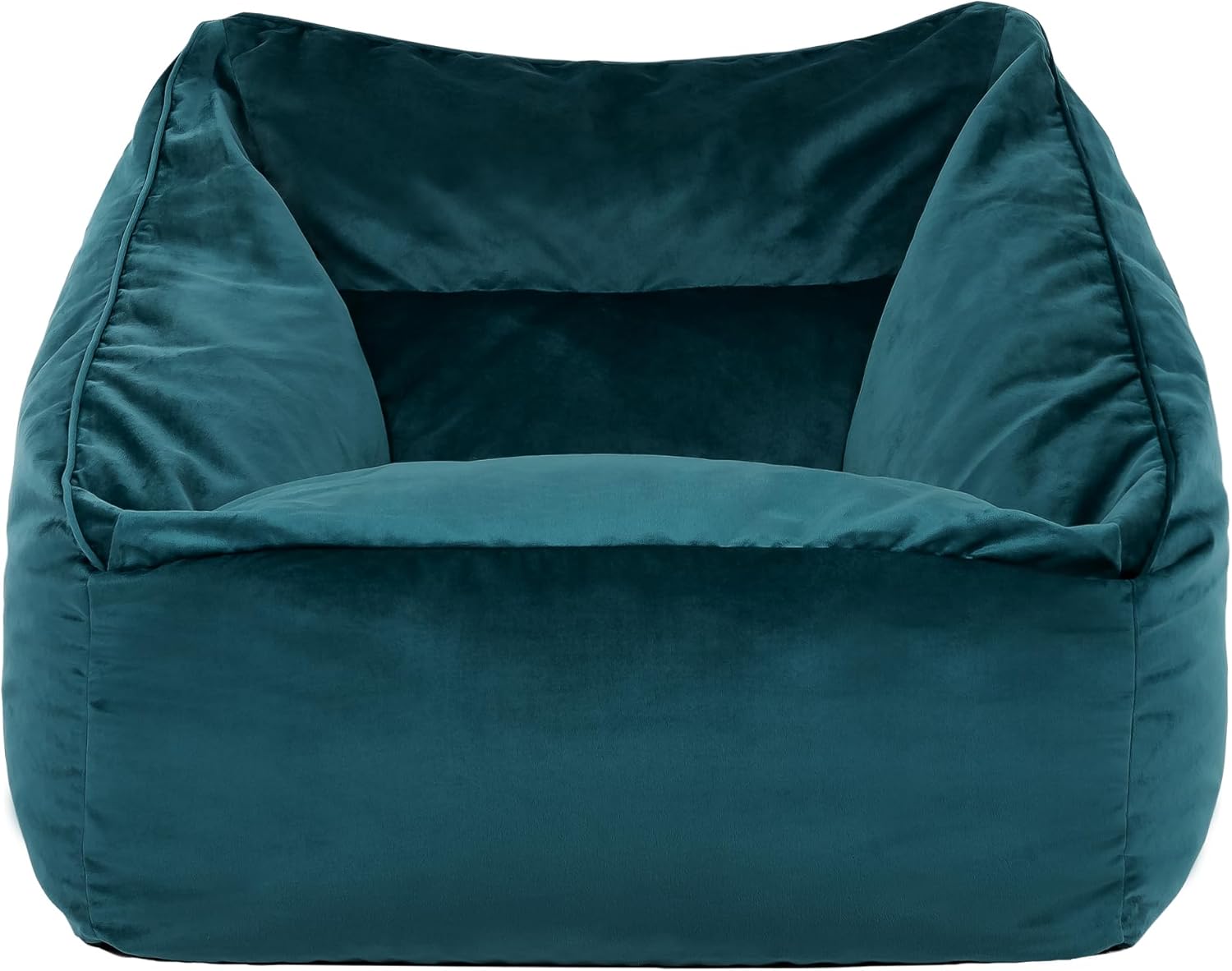 Icon Natalia Sitzsack Sessel für Erwachsene, Blaugrün, Flauschiger Samtstoff, Riesen Sitzsack Samt mit Füllung, Bean Bag Chair, Bequemer Sessel Wohnzimmer, Lounge, Schlafzimmer, Büro