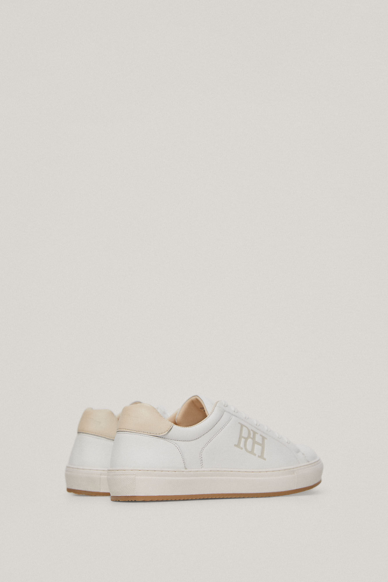 Zapatila piel piso goma - Blanco