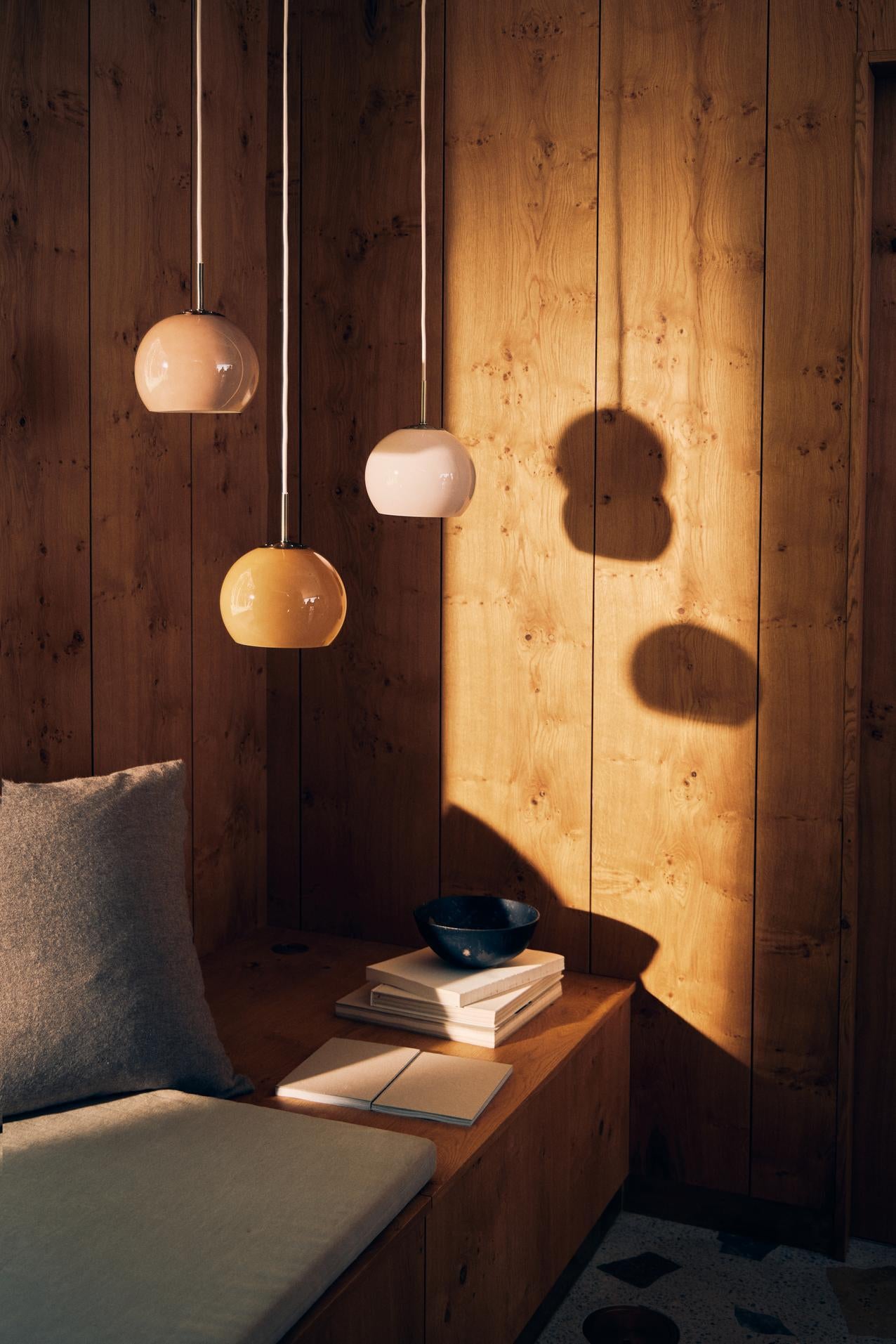 Ball glass hanglamp Ã18 Matt White