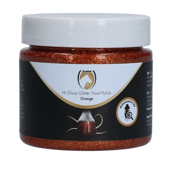 Utmerket Horse Hi Gloss Glitter Hoof Polish Orange 150 ml
