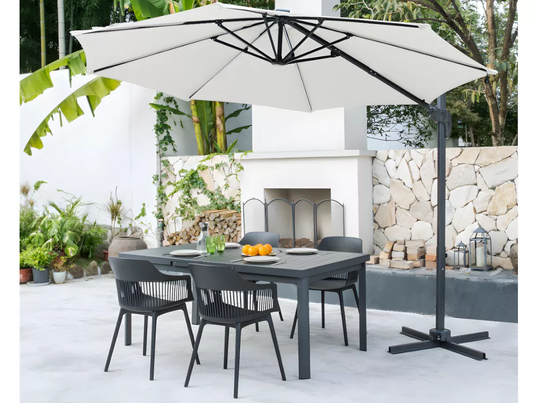 Lot de 2 fauteuils de jardin en polypropylène - Noir - SOHO de MYLIA