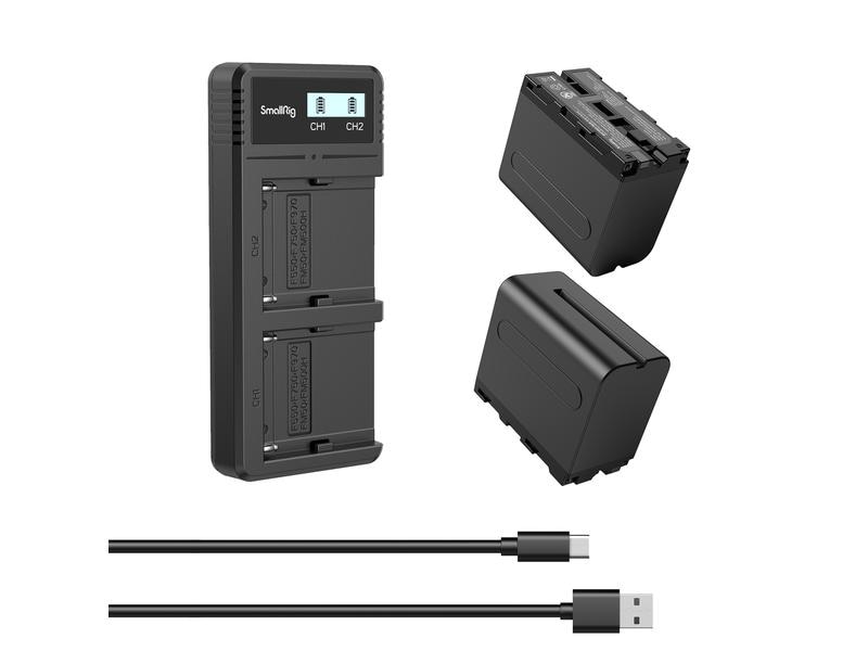 Smallrig Digitalkamera-Akku NP-F970 Akku und Charger Kit Akku und Charger Kit NP-F970 für Sony Kameras